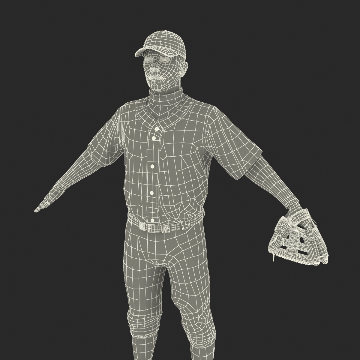 3D model Baseball Player Generic 6