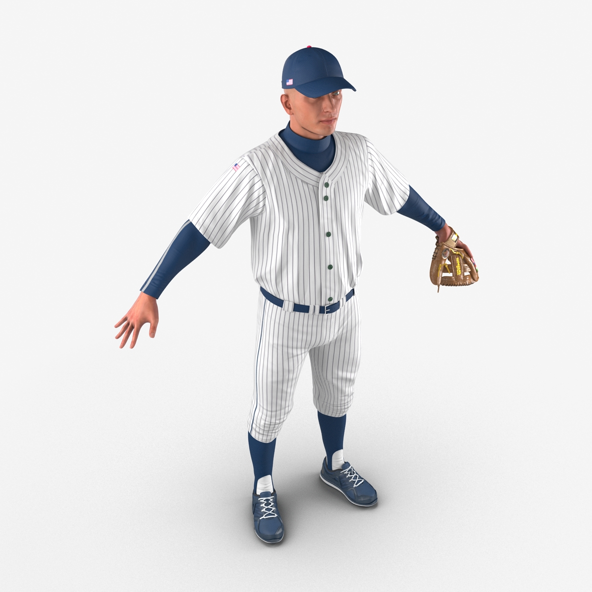 3D model Baseball Player Generic 6