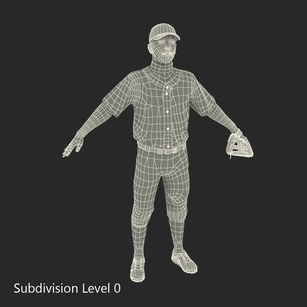 3D model Baseball Player Generic 6