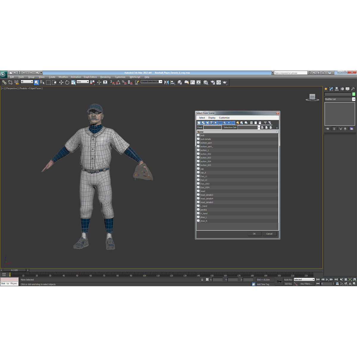 3D model Baseball Player Generic 6