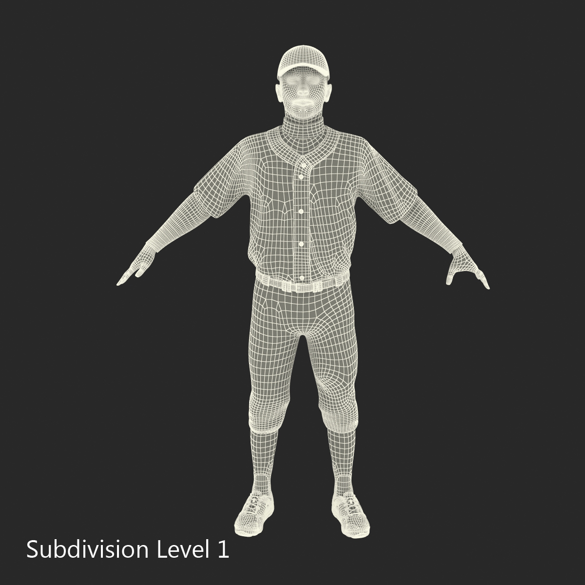 3D model Baseball Player Generic 5