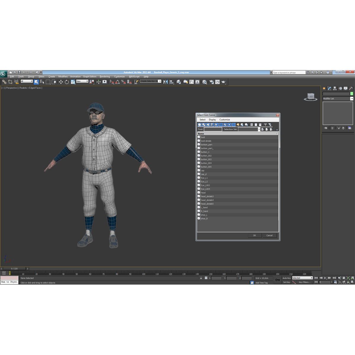 3D model Baseball Player Generic 5