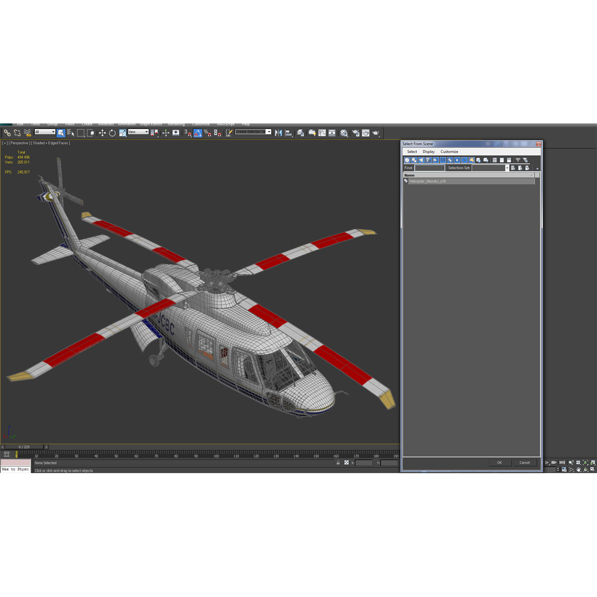 3D Helicopter Sikorsky s76 model