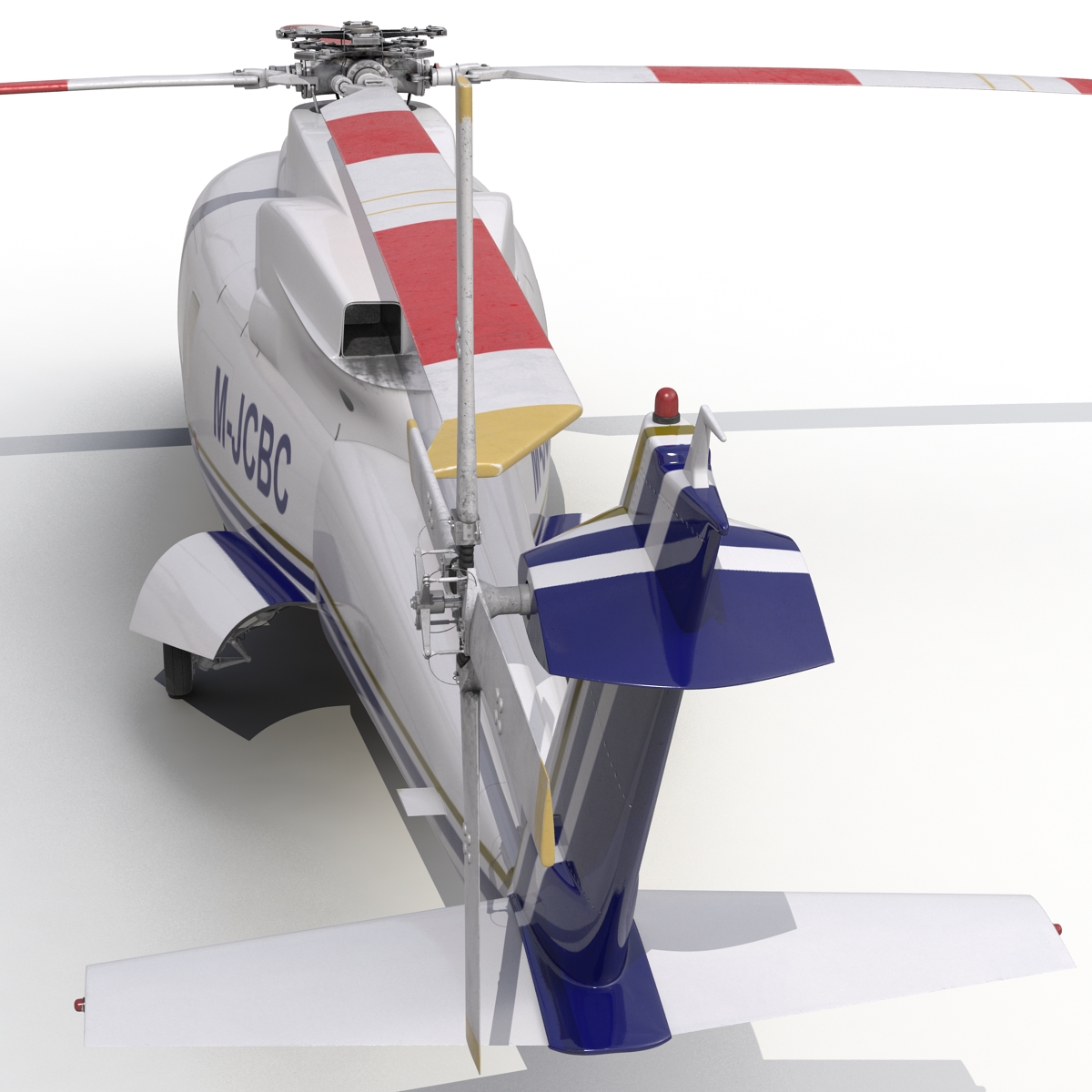 3D model Helicopter Sikorsky s76 Rigged