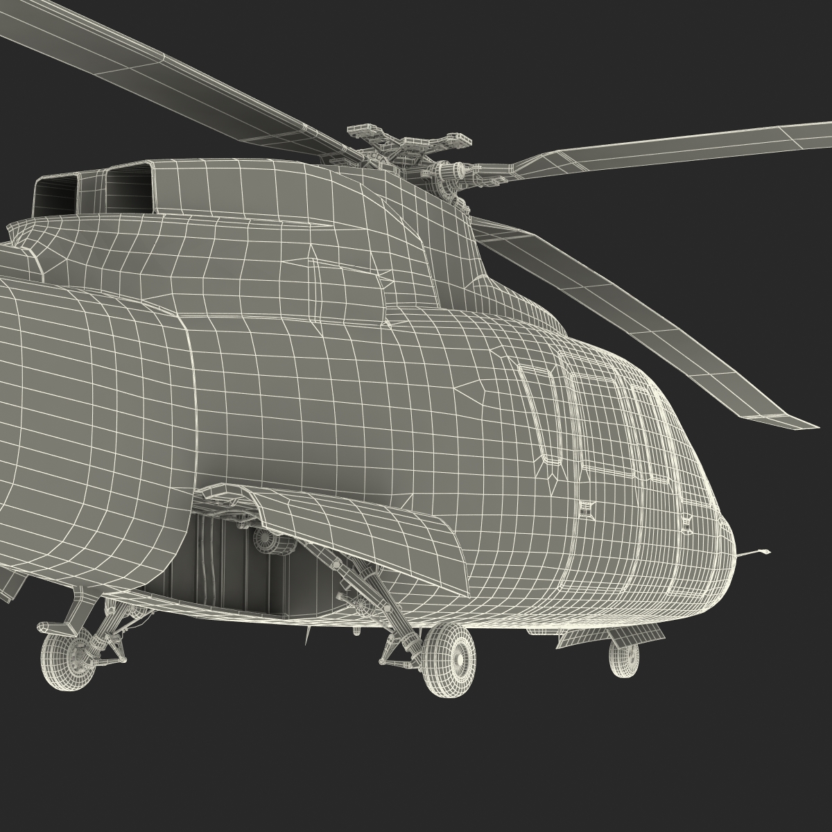 3D model Helicopter Sikorsky s76 Rigged