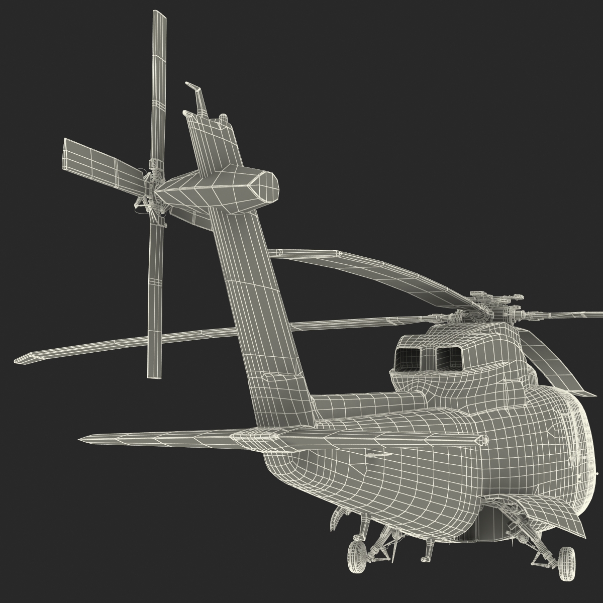 3D model Helicopter Sikorsky s76 Rigged