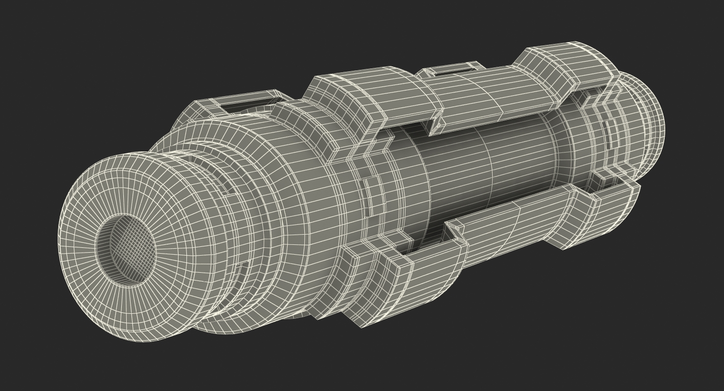 3D Ram Cylinder Hydraulic Sci Fi 6