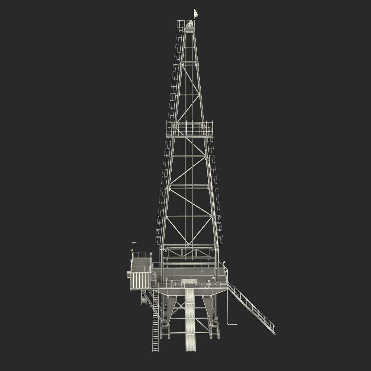 3D Fracking Gas Platform 2 model