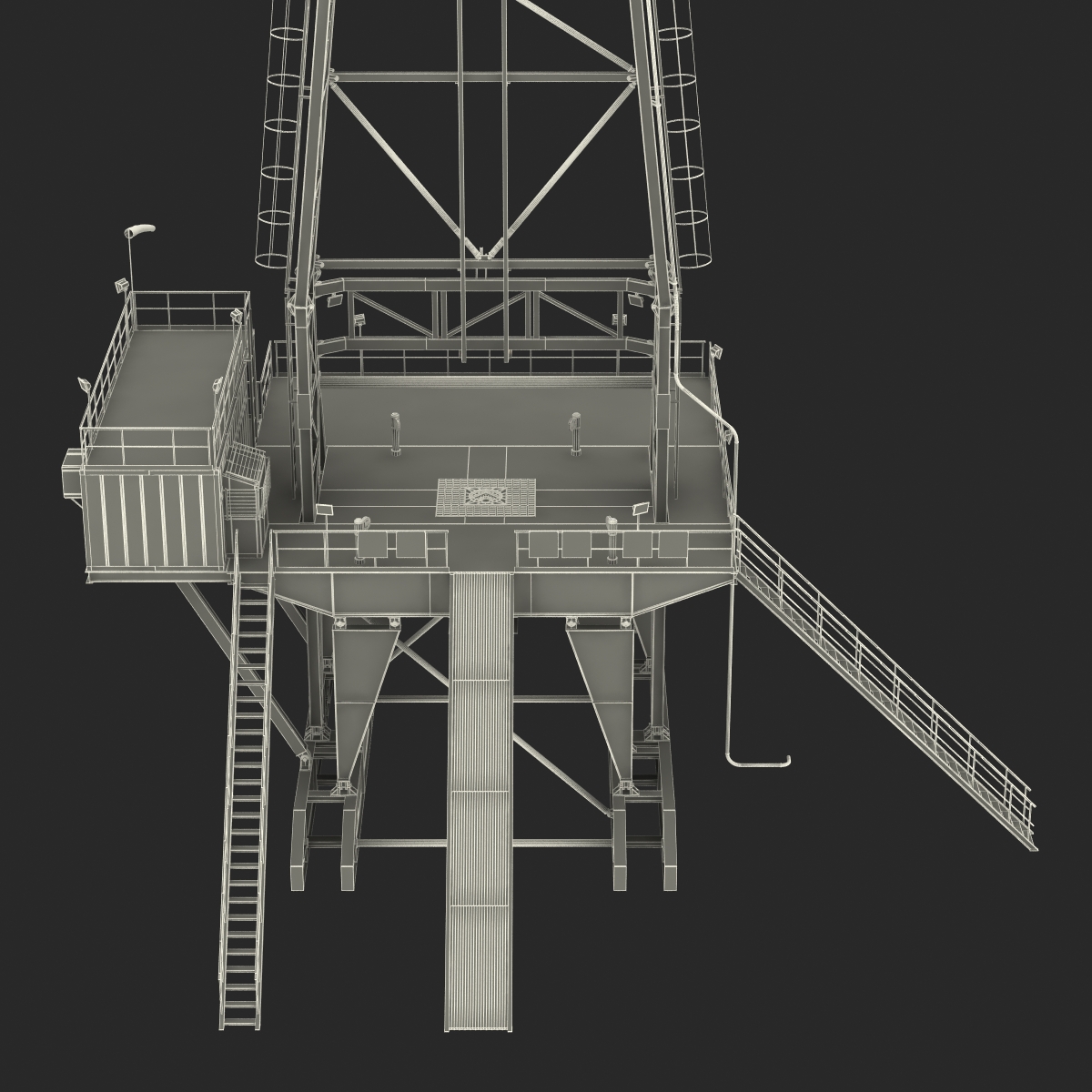 3D Fracking Gas Platform 2 model