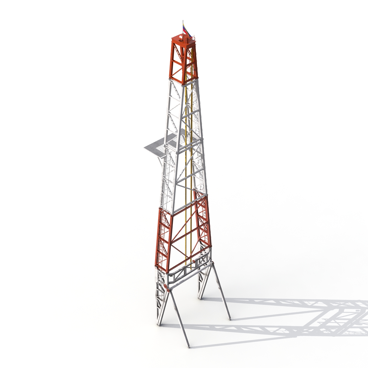 Fracking Gas Platform Tower 3D