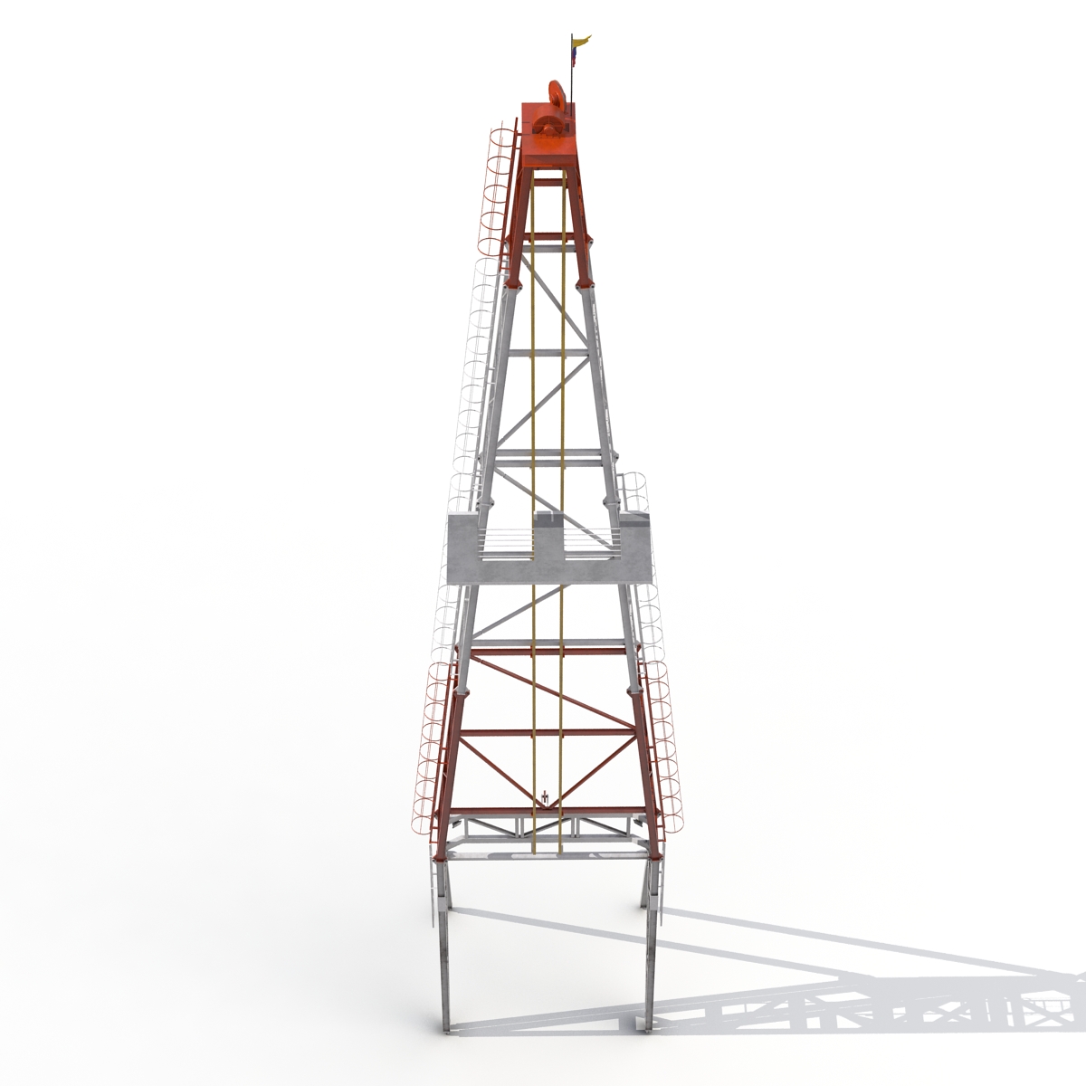 Fracking Gas Platform Tower 3D