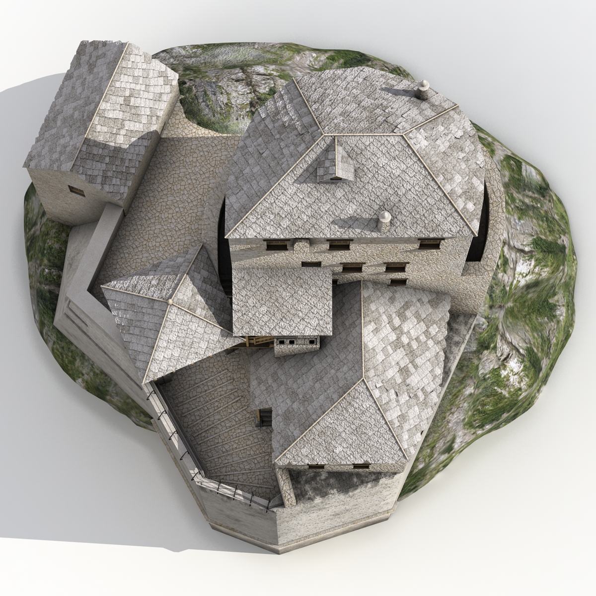 Old Castle on the Hill 3D