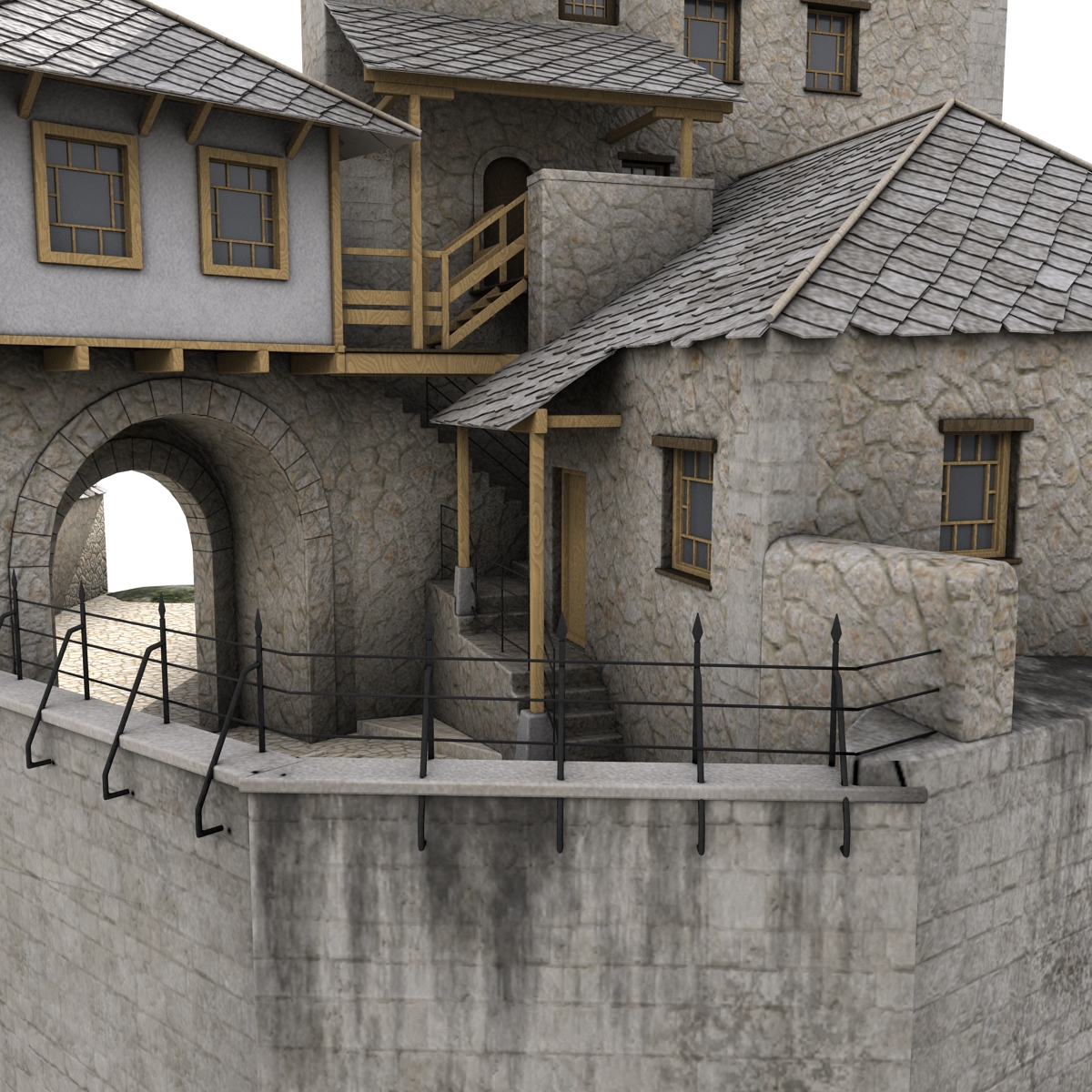 Old Castle on the Hill 3D