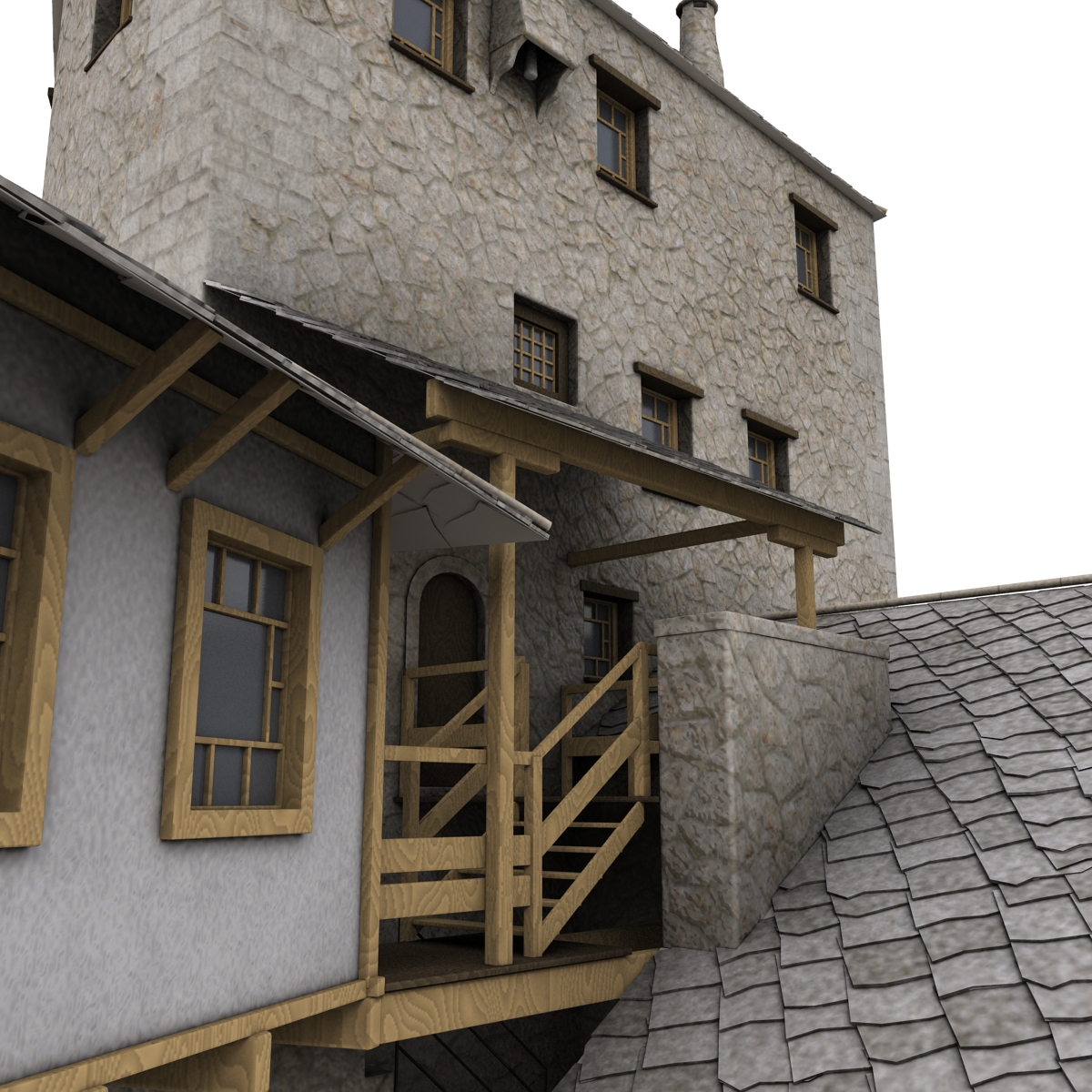 Old Castle on the Hill 3D