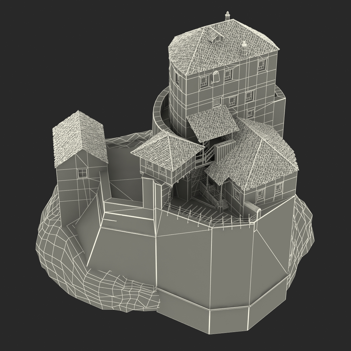 Old Castle on the Hill 3D