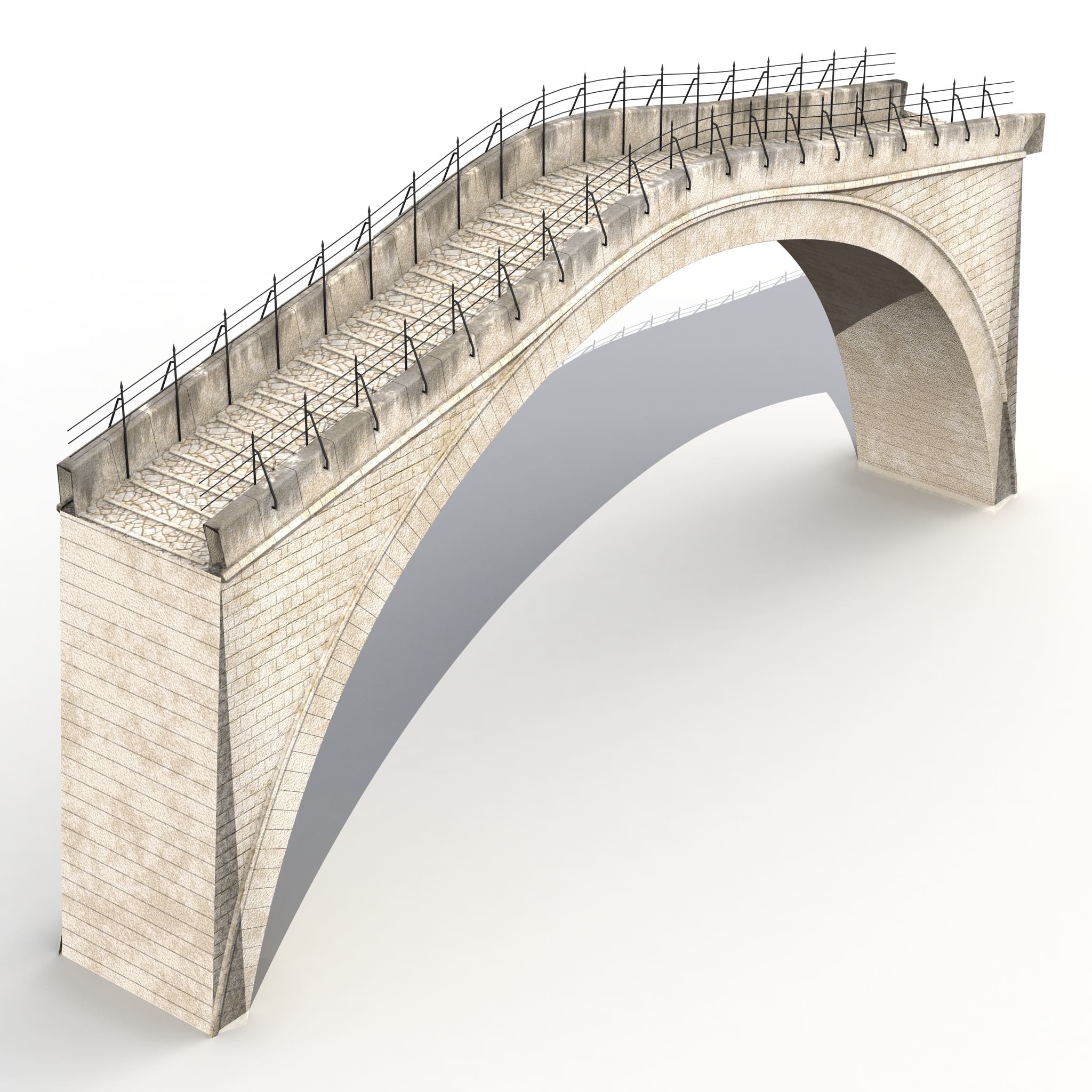 3D model Ottoman Bridge Stari Most