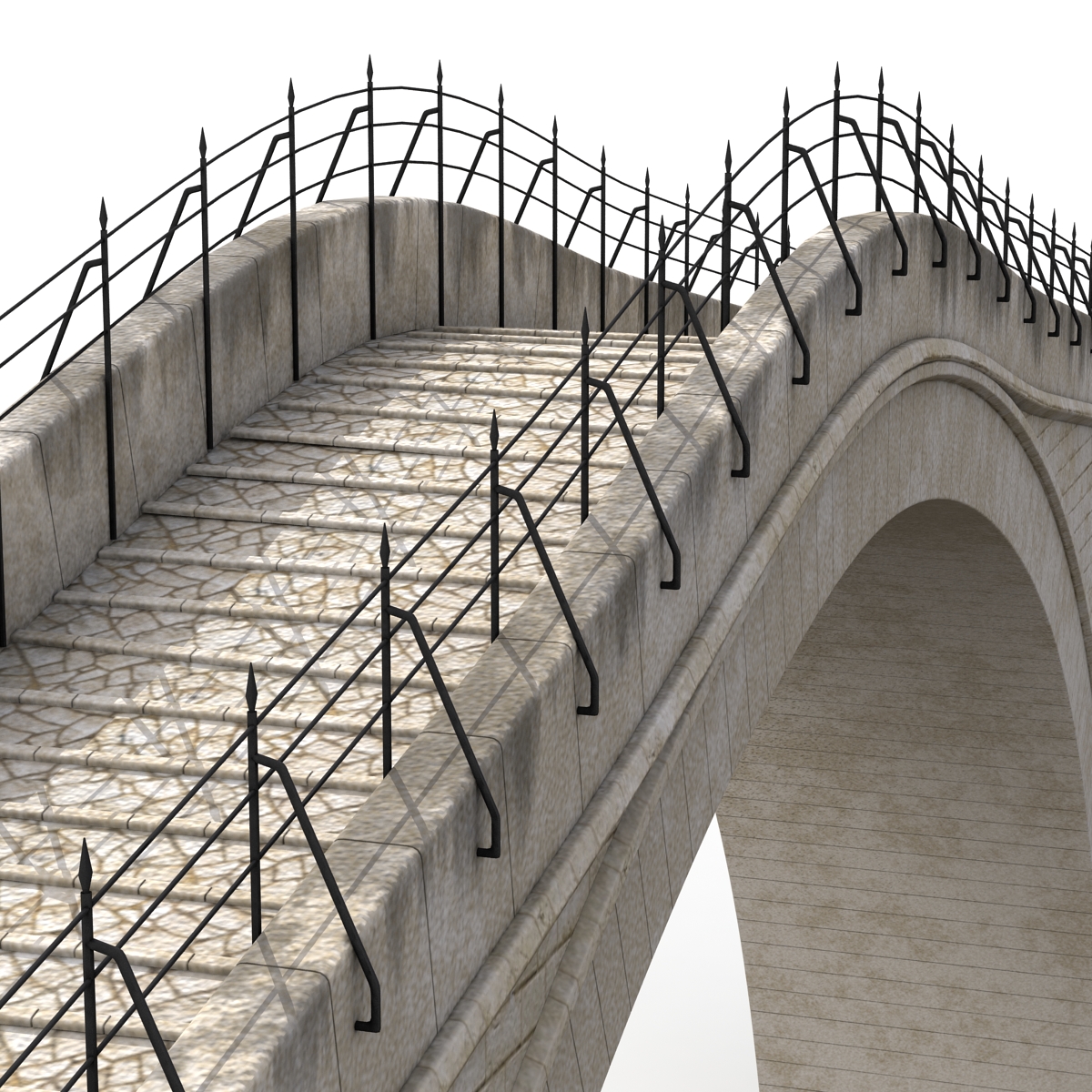 3D model Ottoman Bridge Stari Most