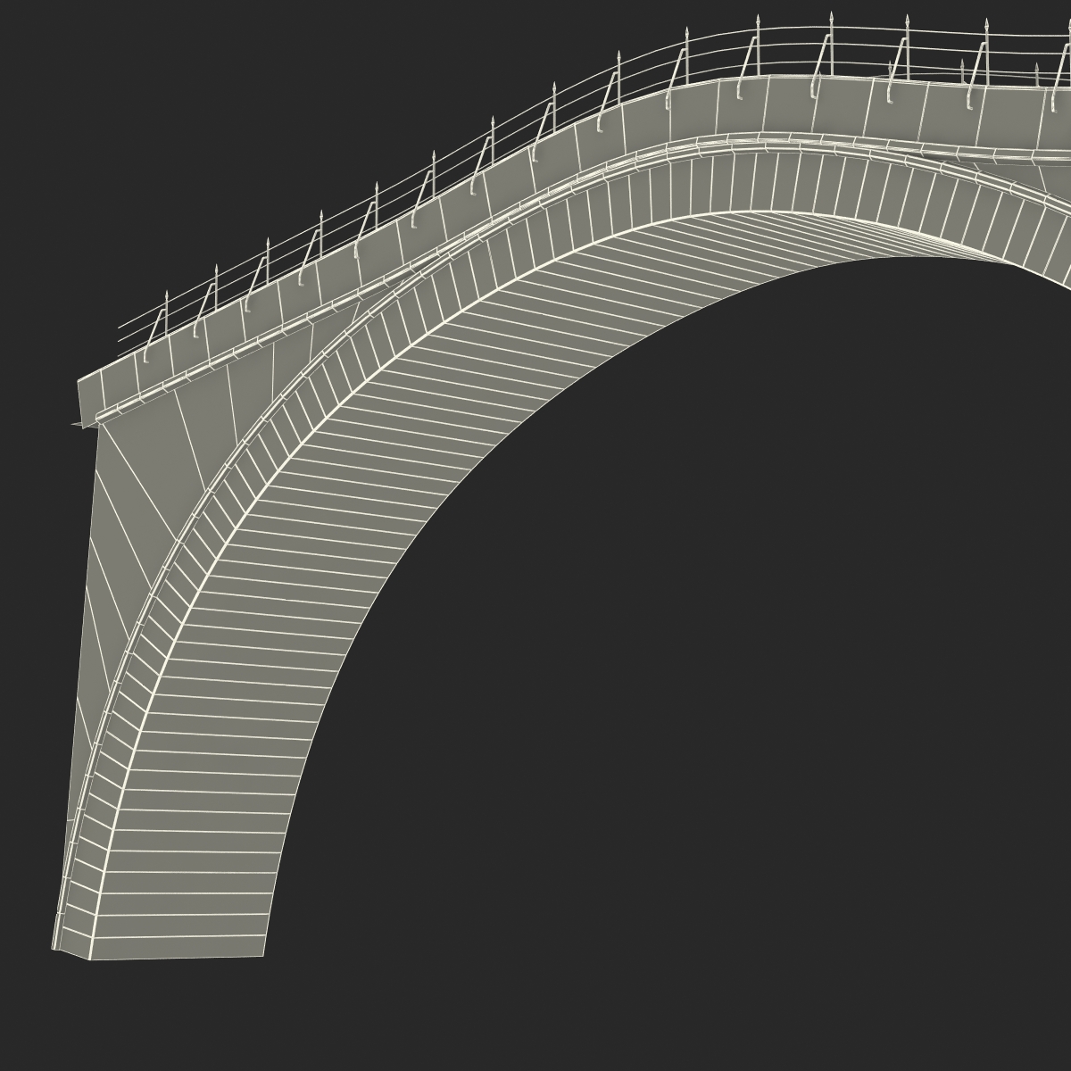 3D model Ottoman Bridge Stari Most