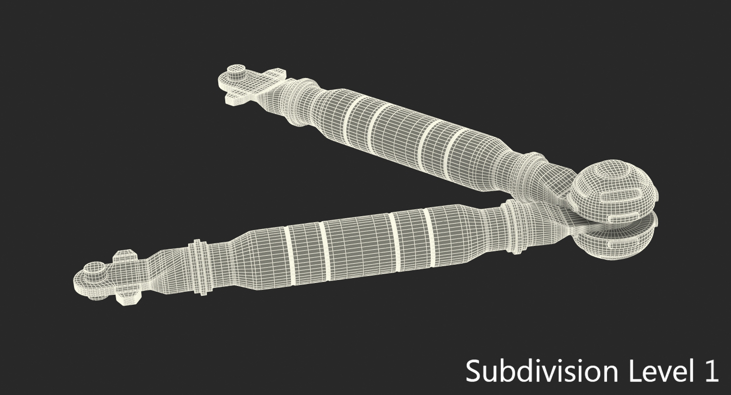 Ram Cylinder Hydraulic Sci Fi 3D model