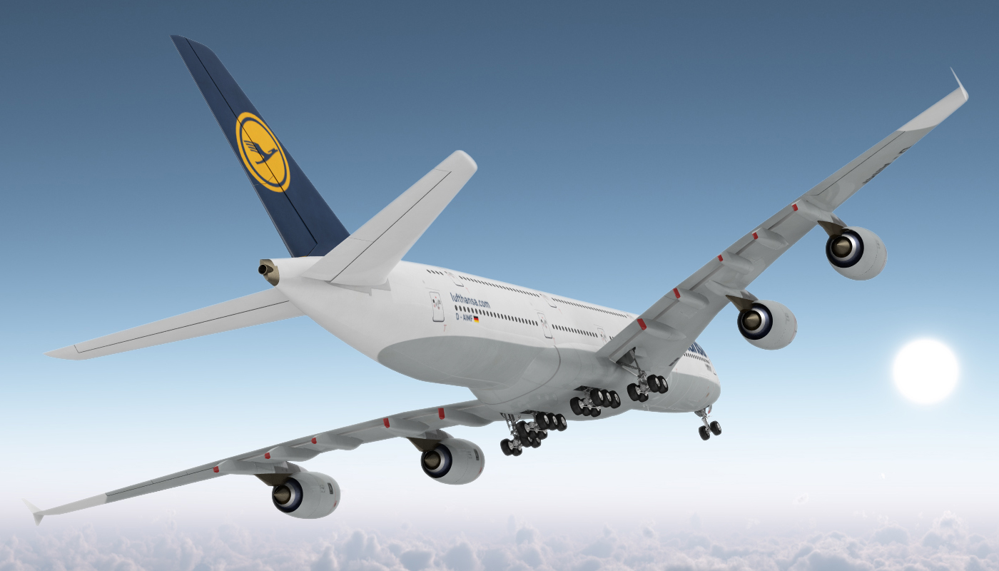 3D Airbus A380 1000 Lufthansa