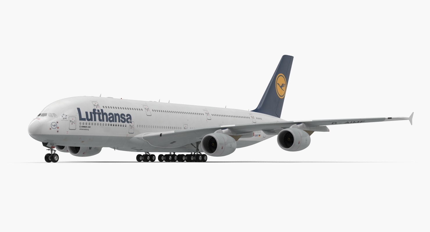 3D Airbus A380 1000 Lufthansa