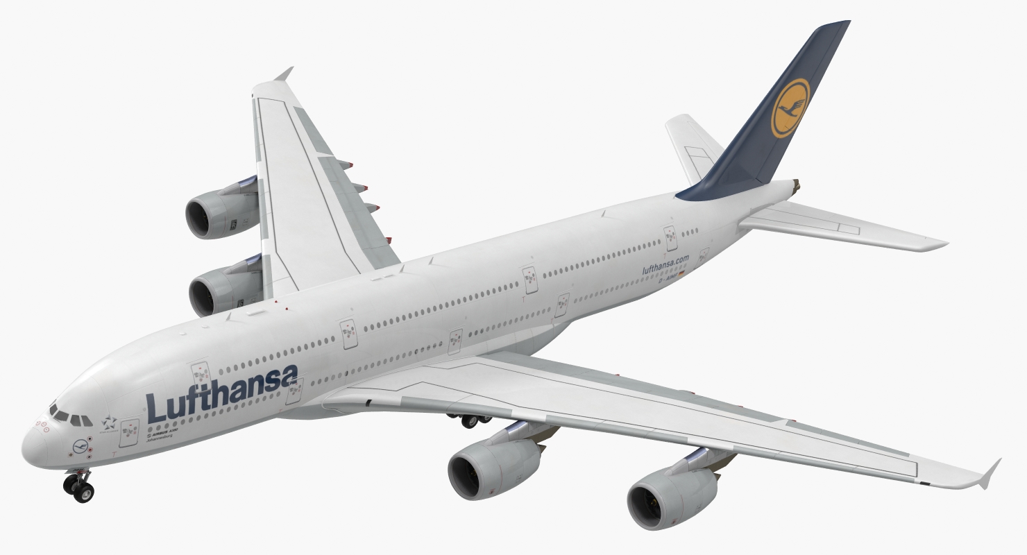 3D Airbus A380 1000 Lufthansa