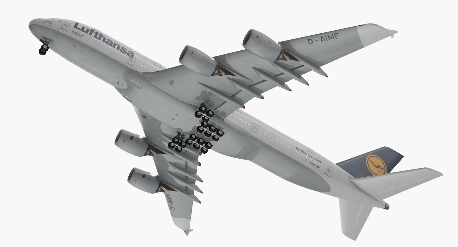 3D Airbus A380 1000 Lufthansa