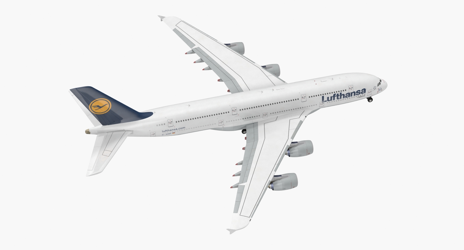 3D Airbus A380 1000 Lufthansa