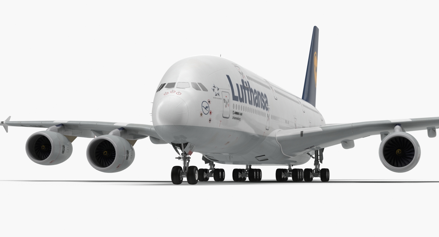 3D Airbus A380 1000 Lufthansa