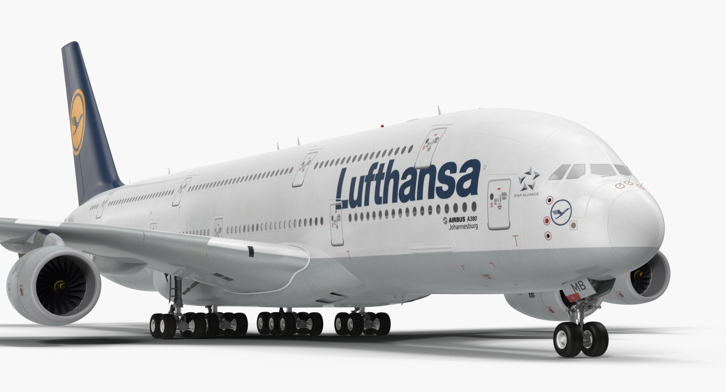 3D Airbus A380 1000 Lufthansa