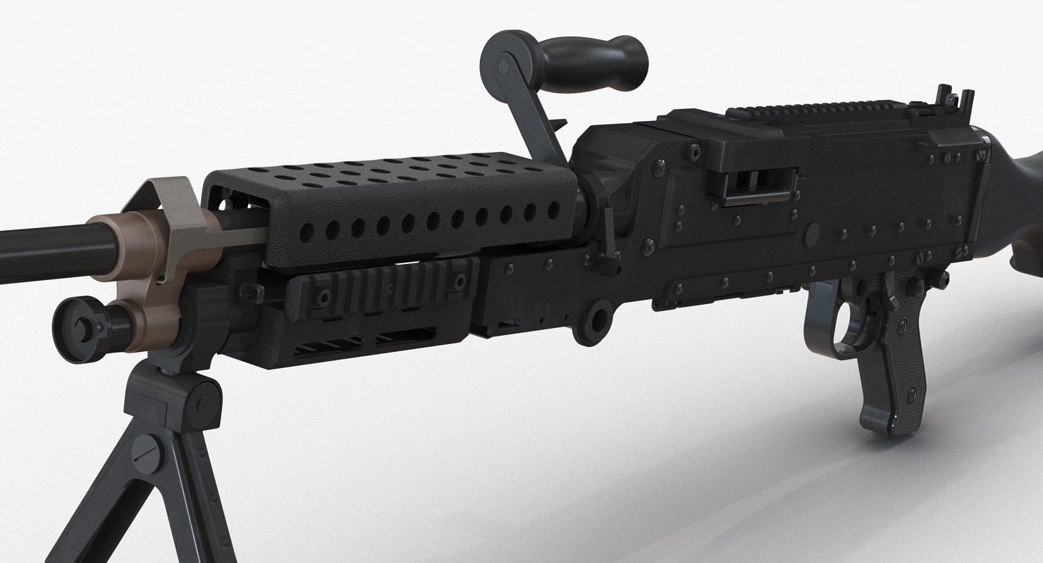 US Machine Gun M240 3D model