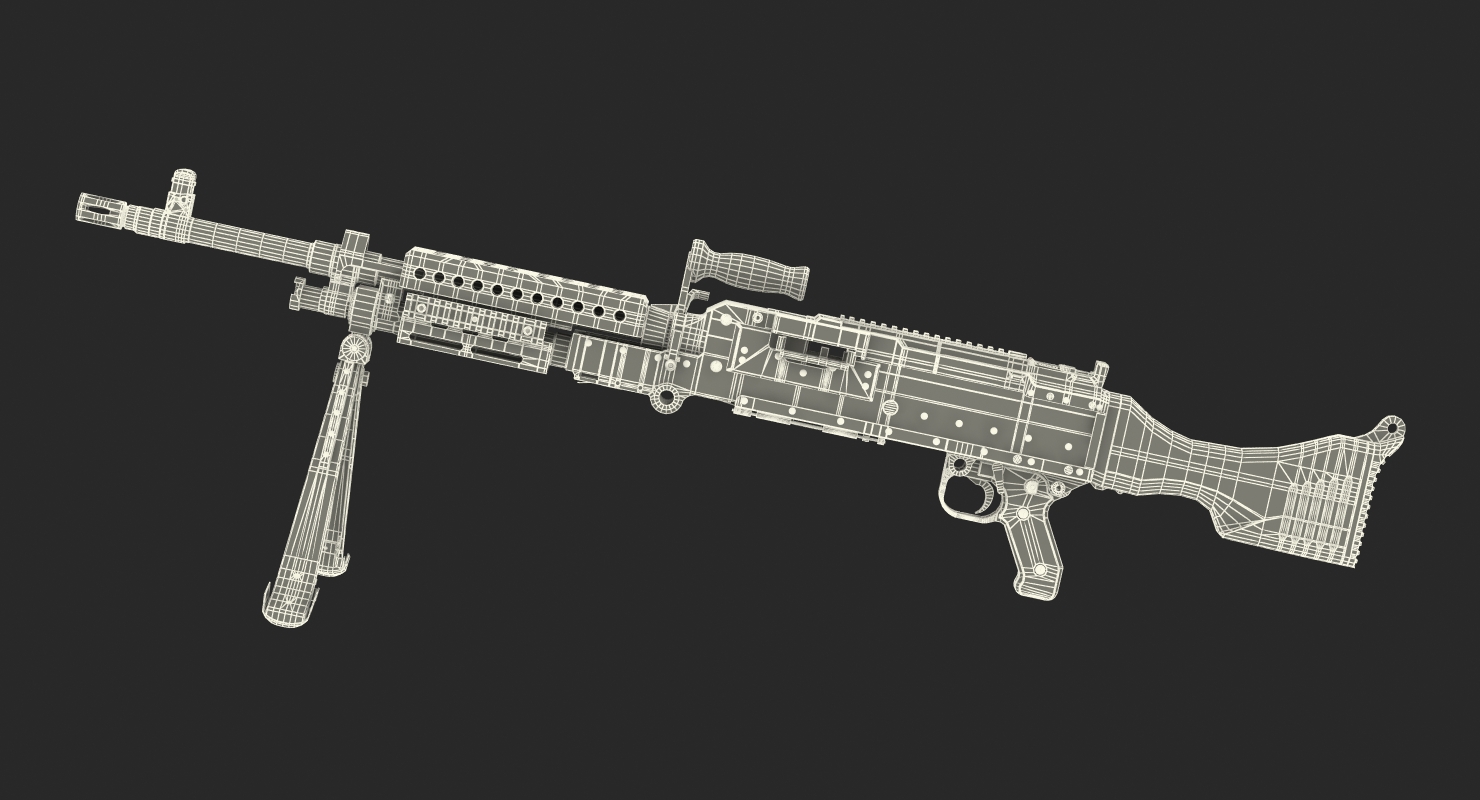 US Machine Gun M240 3D model