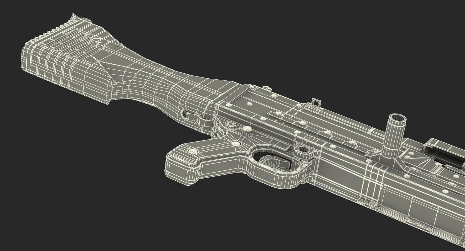 US Machine Gun M240 3D model