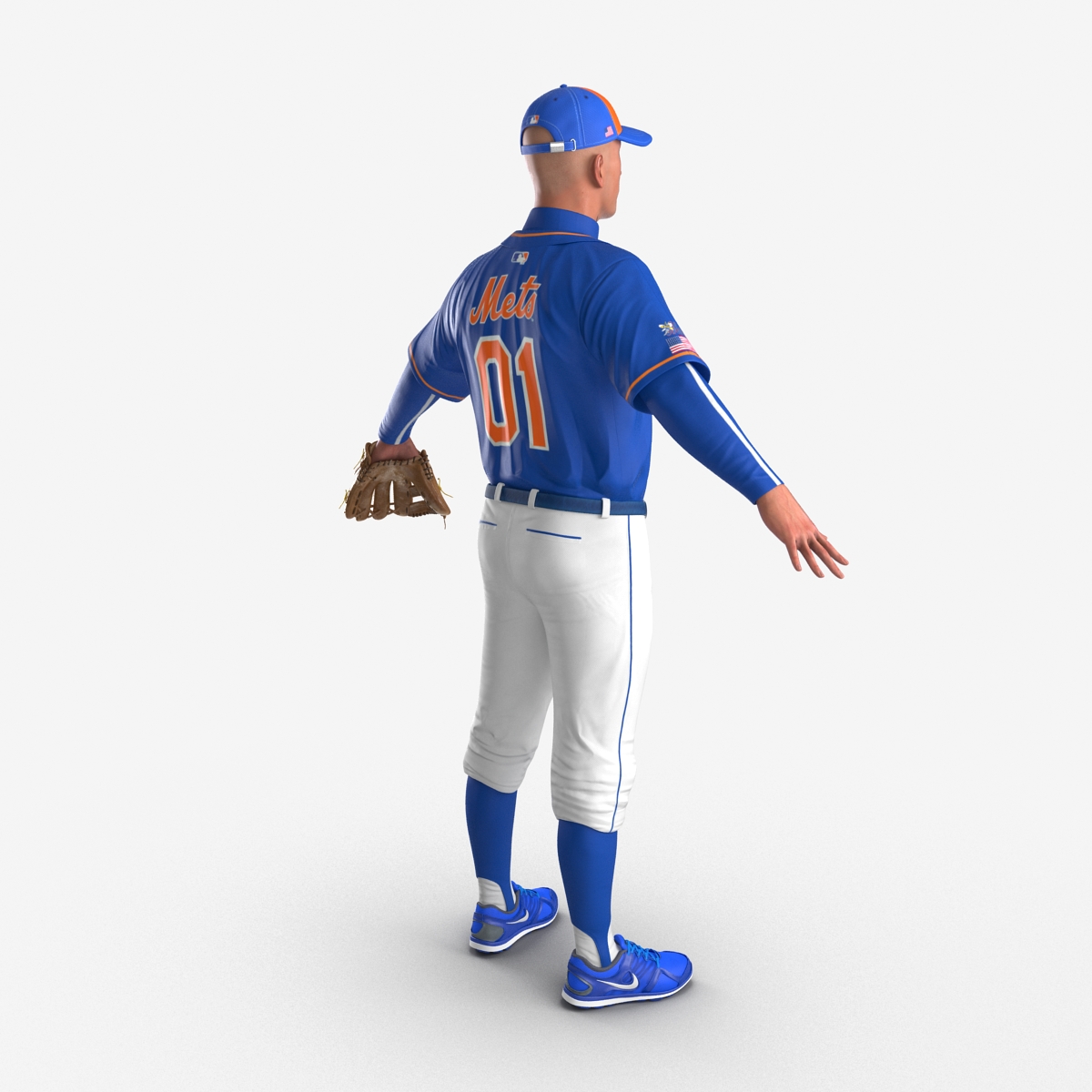 3D model Baseball Player Mets