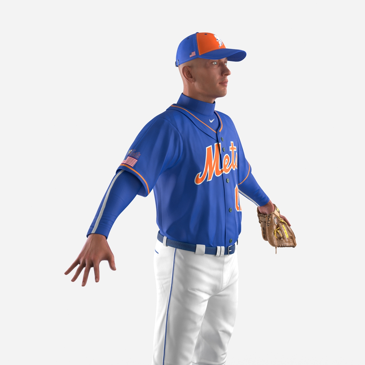 3D model Baseball Player Mets