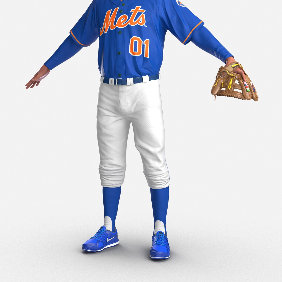 3D model Baseball Player Mets