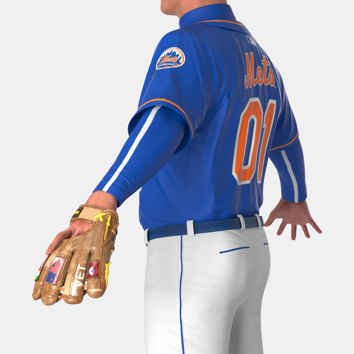 3D model Baseball Player Mets