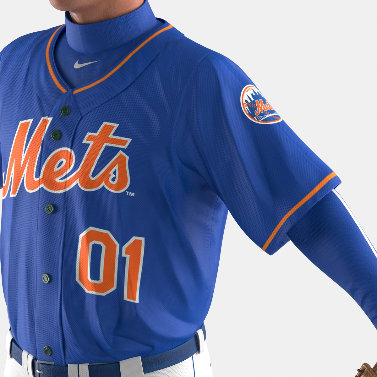 3D model Baseball Player Mets