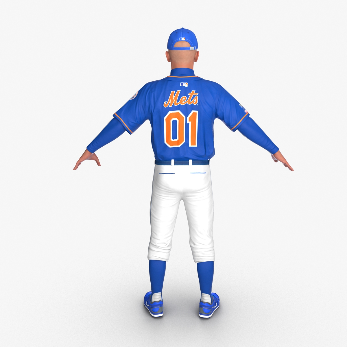 Baseball Player Mets 2 3D