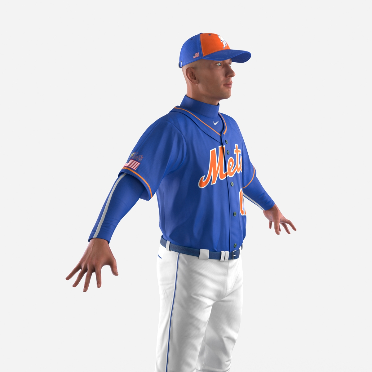 Baseball Player Mets 2 3D