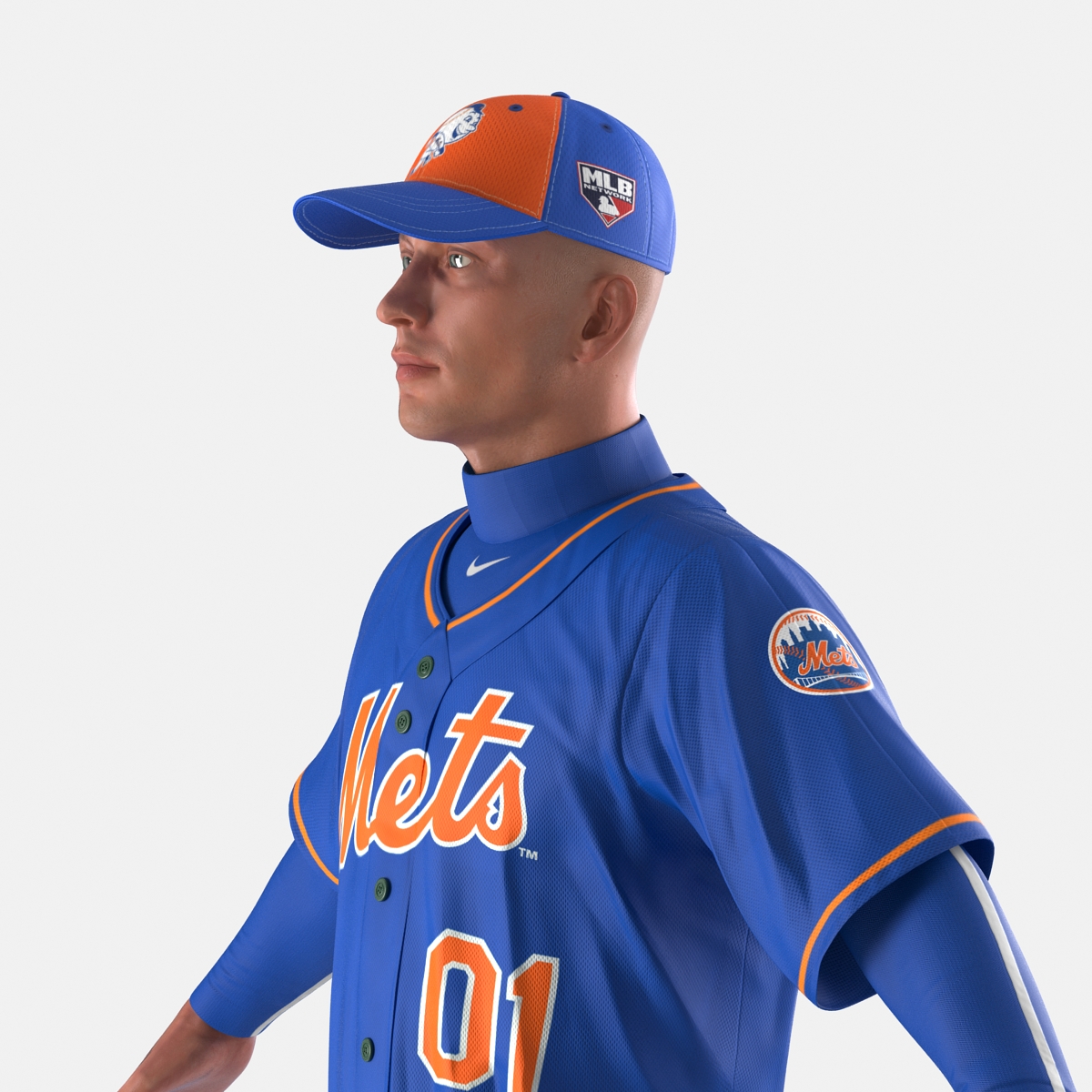 Baseball Player Mets 2 3D