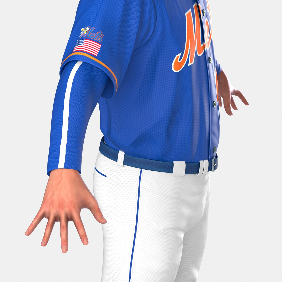 Baseball Player Mets 2 3D