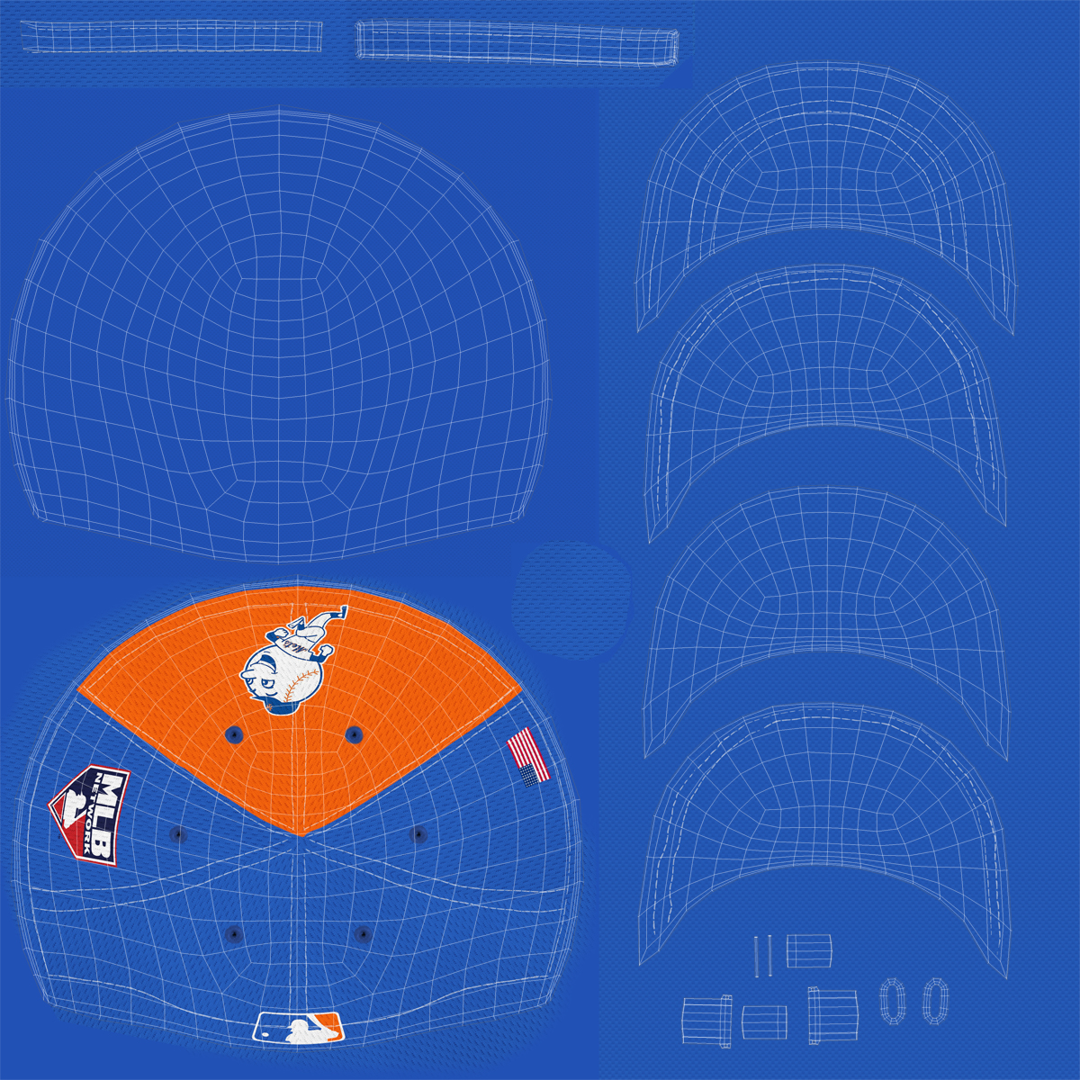 Baseball Player Mets 2 3D