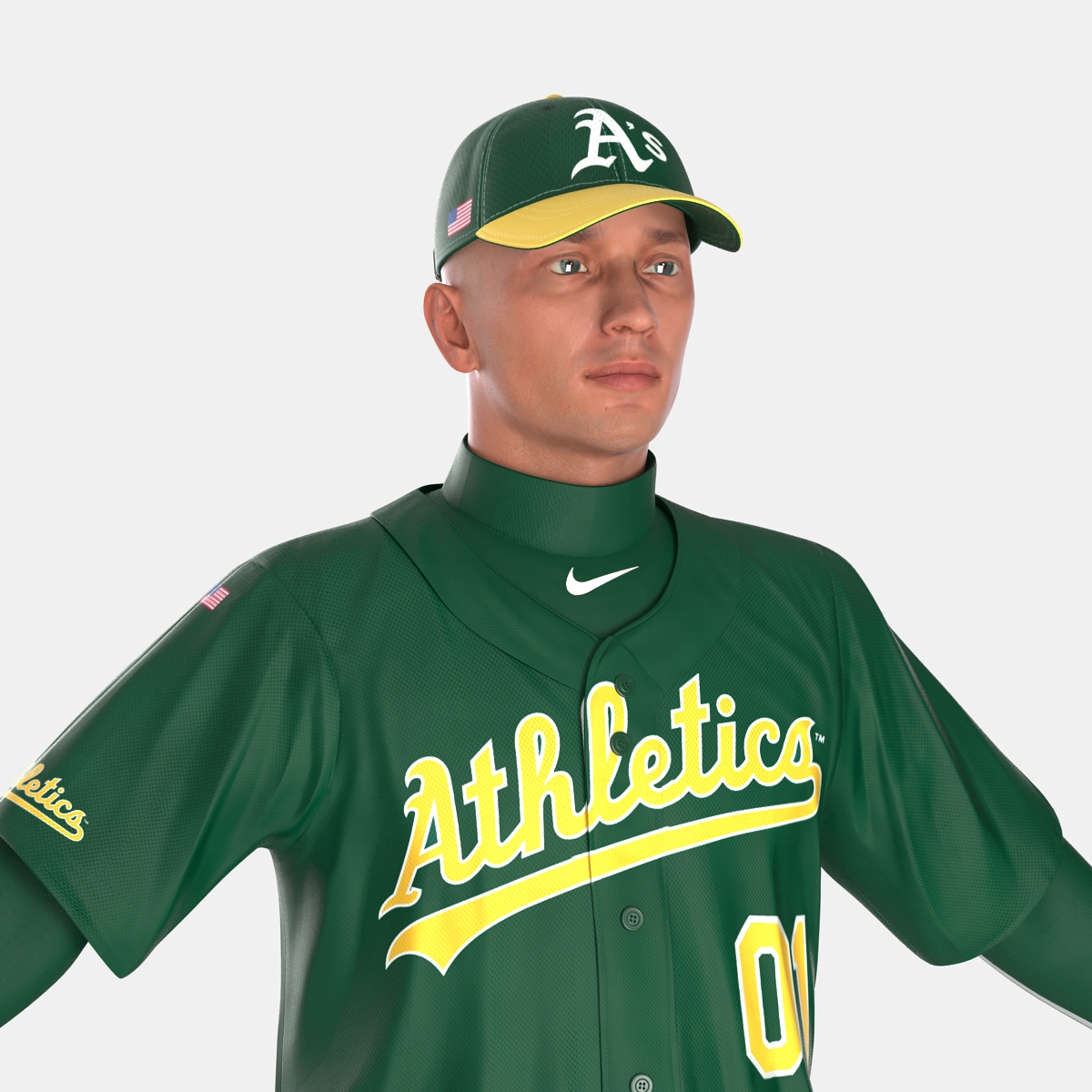 3D model Baseball Player Athletics