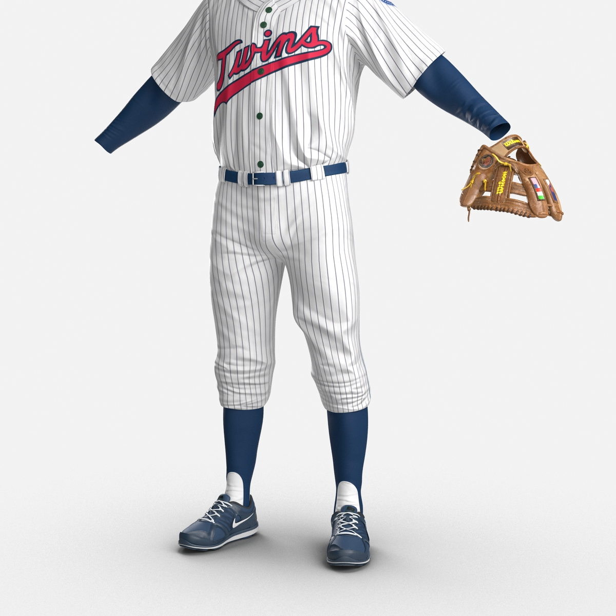 3D Baseball Player Outfit Twins model