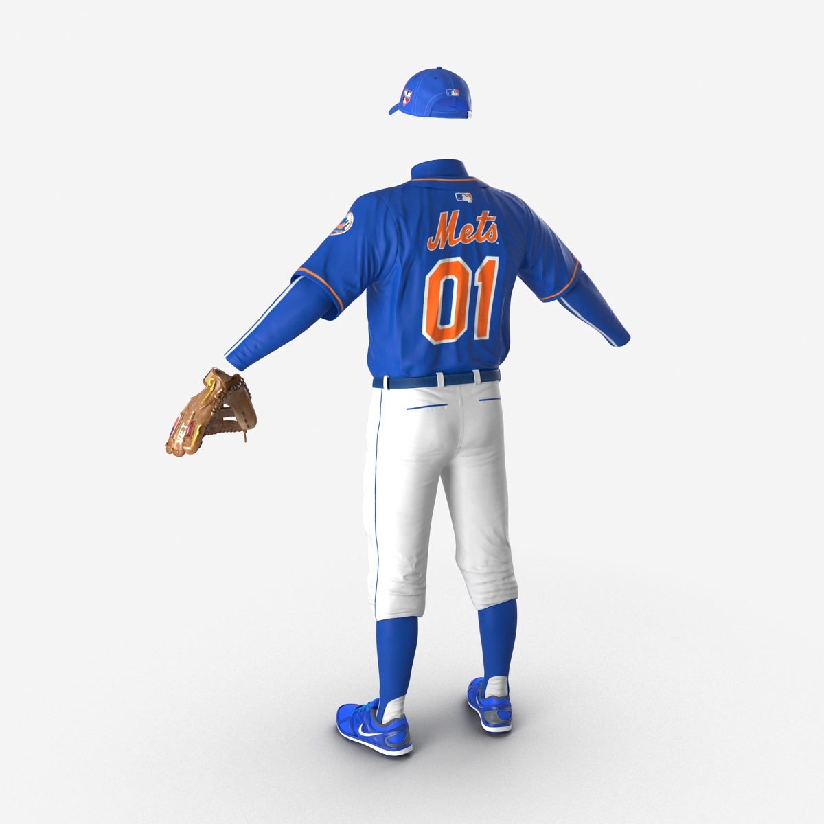 Baseball Player Outfit Mets 3D