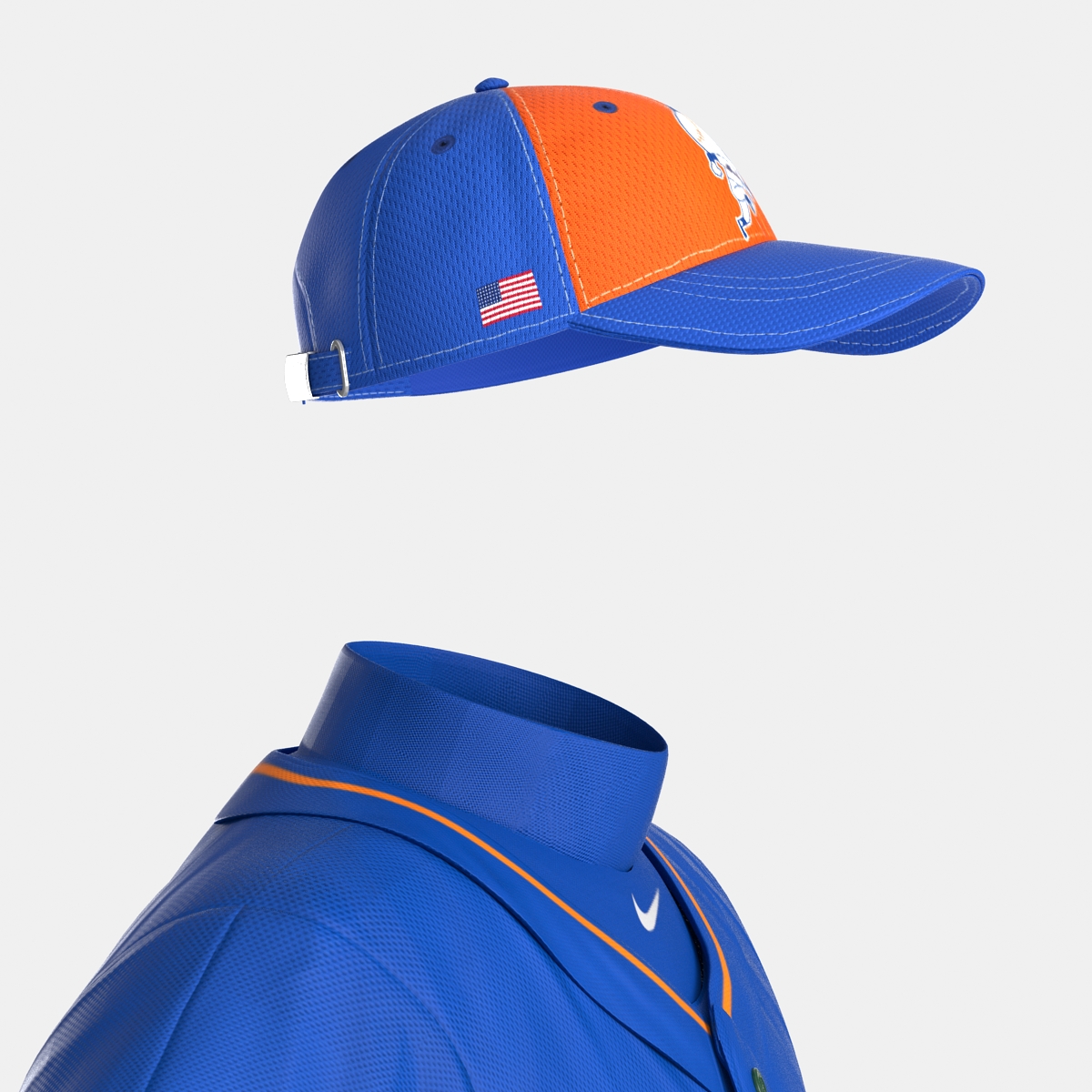 Baseball Player Outfit Mets 3D