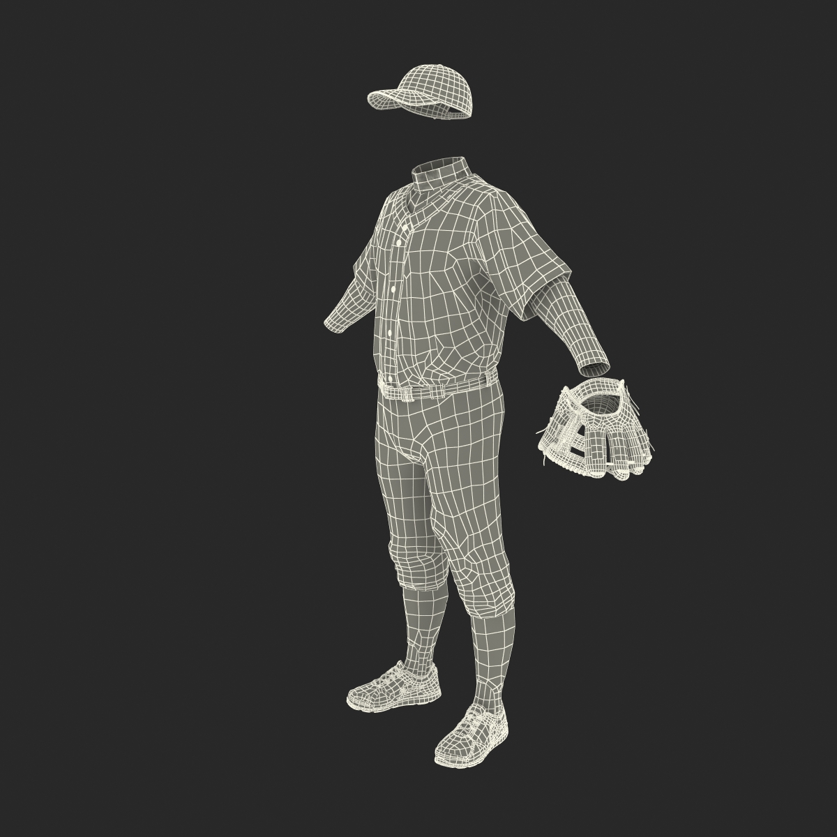 Baseball Player Outfit Athletics 3D