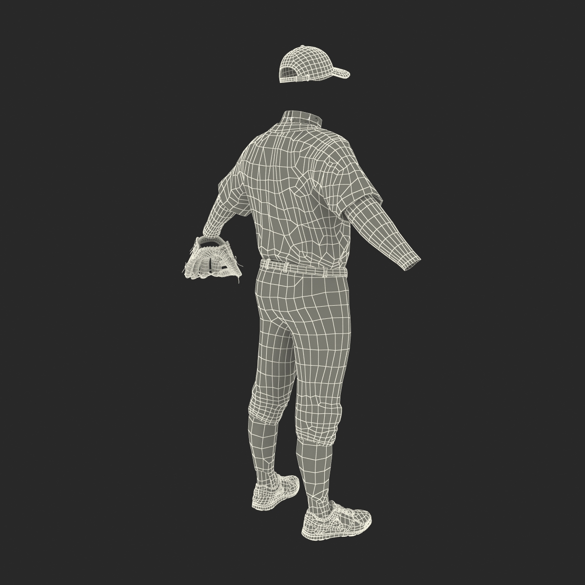 Baseball Player Outfit Athletics 3D