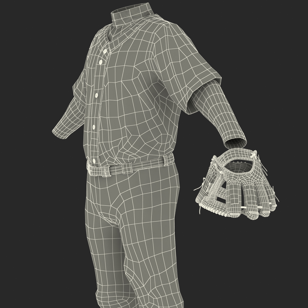 Baseball Player Outfit Athletics 3D